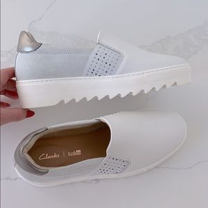 Clarks Tansy Step Slip On Sneaker White